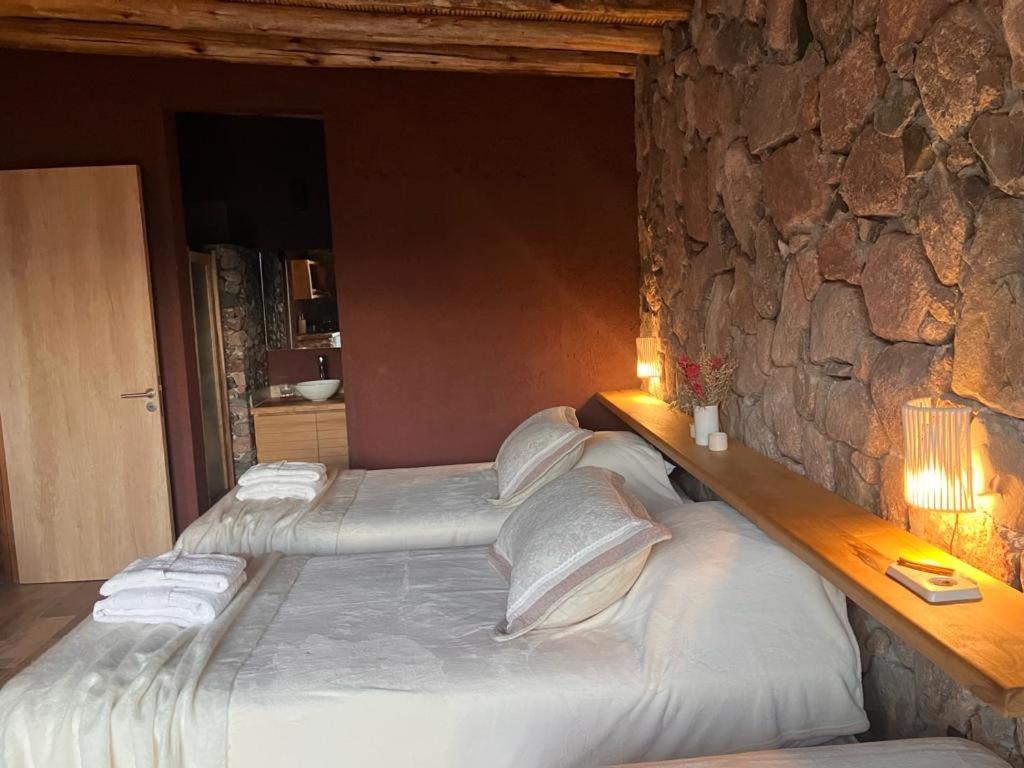 Postel nebo postele na pokoji v ubytování Bendita Piedra Suites, Las Compuertas Lujan de Cuyo