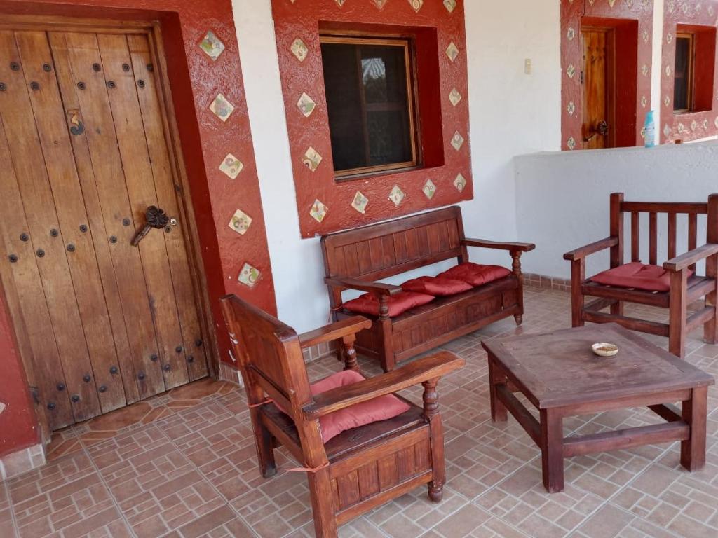 Posezení v ubytování Hotel Cabañas Chalamu