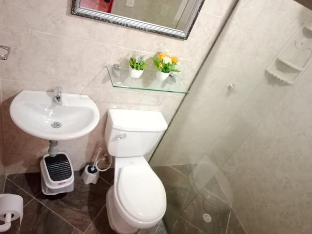 Koupelna v ubytování Libélula finca-hotel