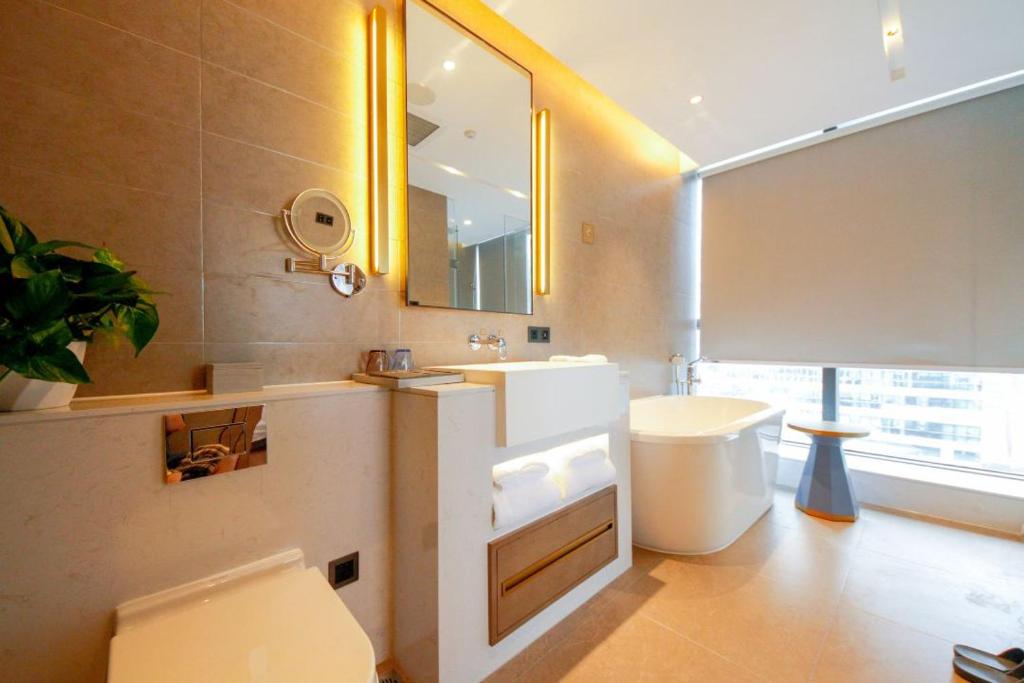 Koupelna v ubytování Changsha Zealandia Serviced Apartment