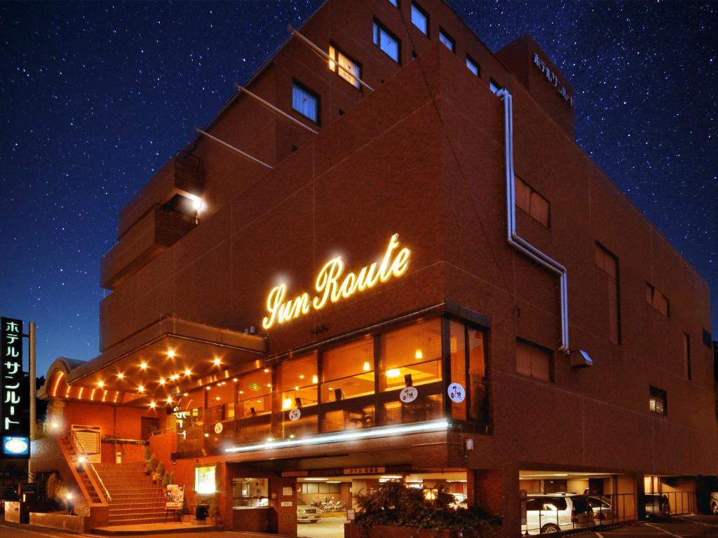 a building with a sign that reads san francisco at Hotel Sunroute Matsuyama in Matsuyama