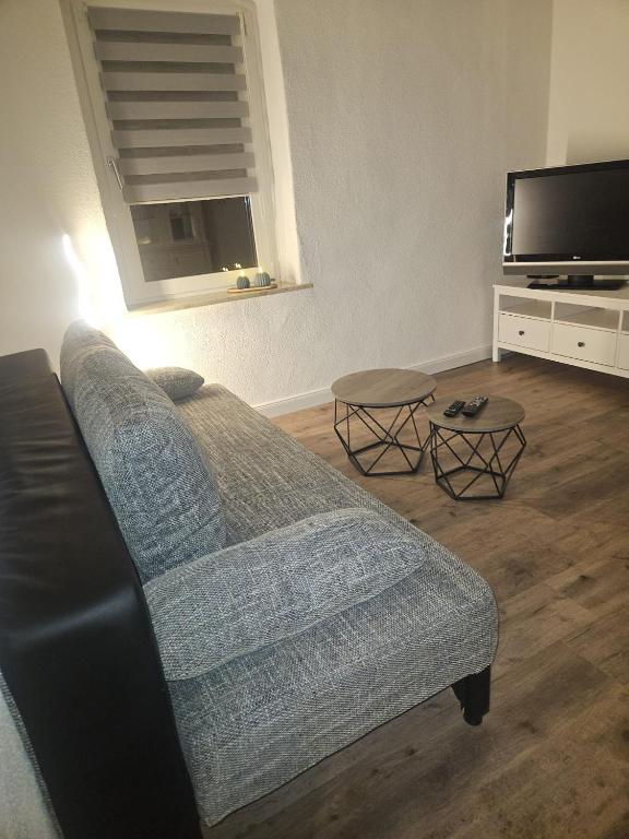 TV a/nebo společenská místnost v ubytování Ferienwohnung Grimma