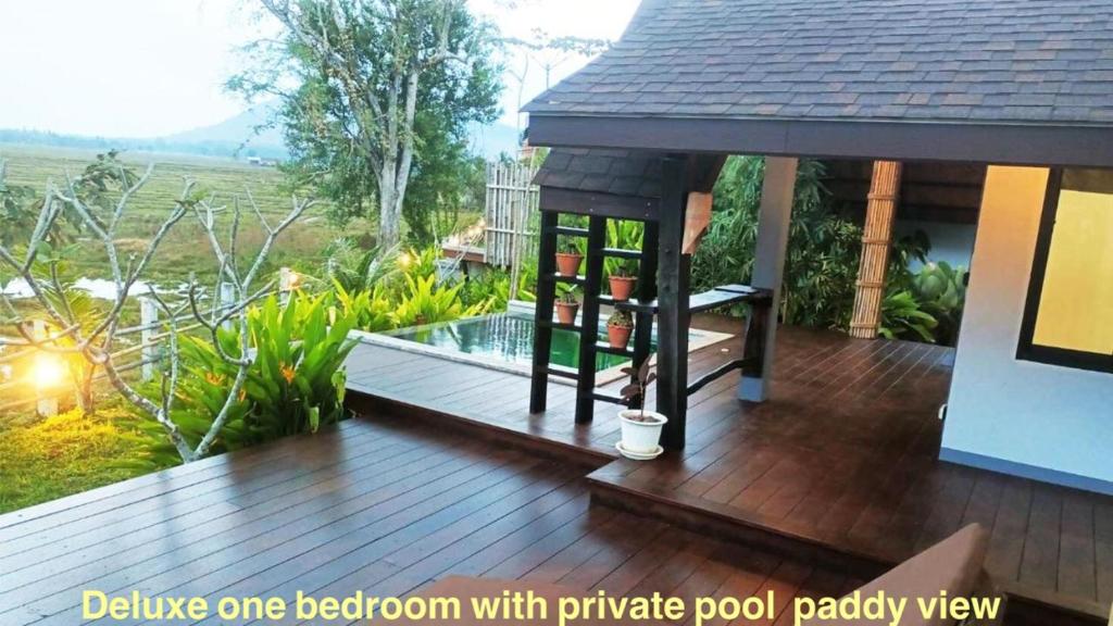 a deck with a plunge pool melody view at Rongna Villas in Ko Yao Noi