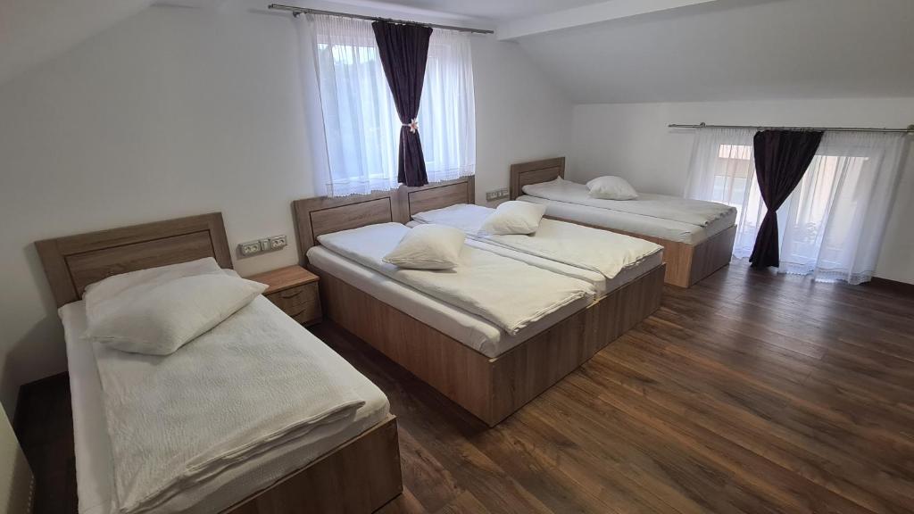 Postel nebo postele na pokoji v ubytování Pensiunea Anisoara