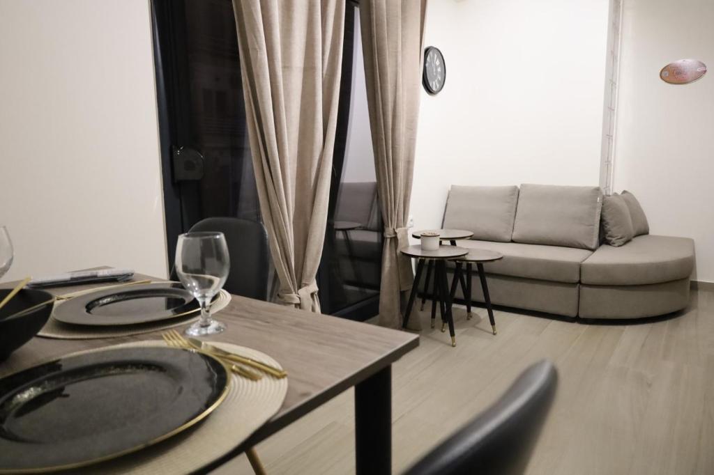 Posezení v ubytování Xanthi BnB3