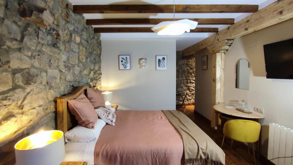 Postel nebo postele na pokoji v ubytování Posada La Dalia