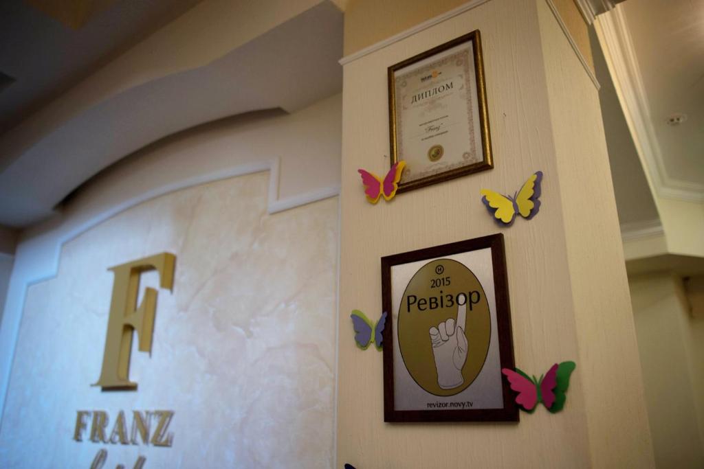 Certifikát, hodnocení, plakát nebo jiný dokument vystavený v ubytování Franz Hotel&Restaurant