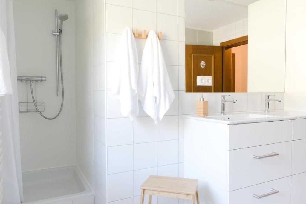 Koupelna v ubytování B31 - Ferienwohnung in Bezau