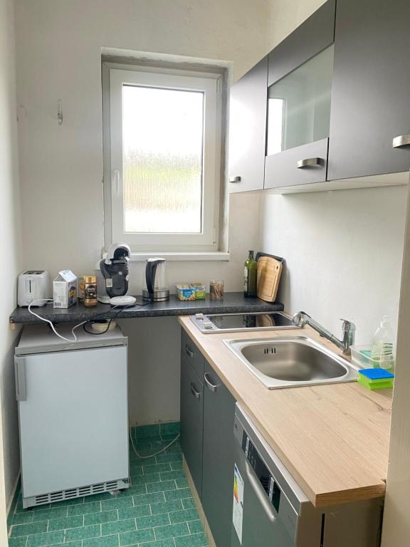 Kuchyň nebo kuchyňský kout v ubytování Apartment nähe Linz