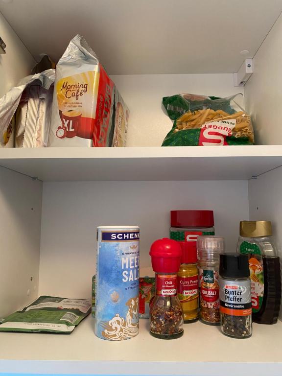 Kuchyň nebo kuchyňský kout v ubytování Apartment nähe Linz