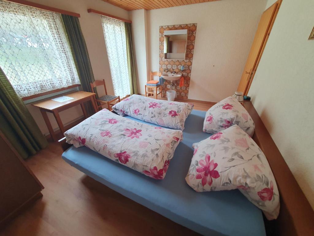 Postel nebo postele na pokoji v ubytování Plaun Grond