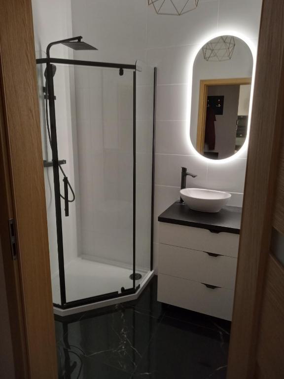 Koupelna v ubytování Apartament Tykocin