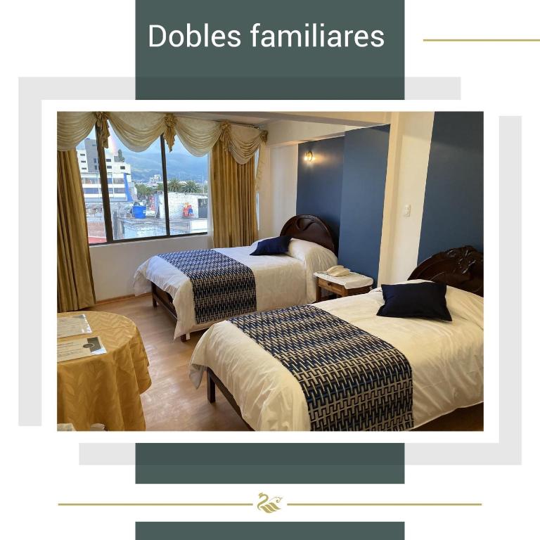 Postel nebo postele na pokoji v ubytování Hotel El Cisne Internacional