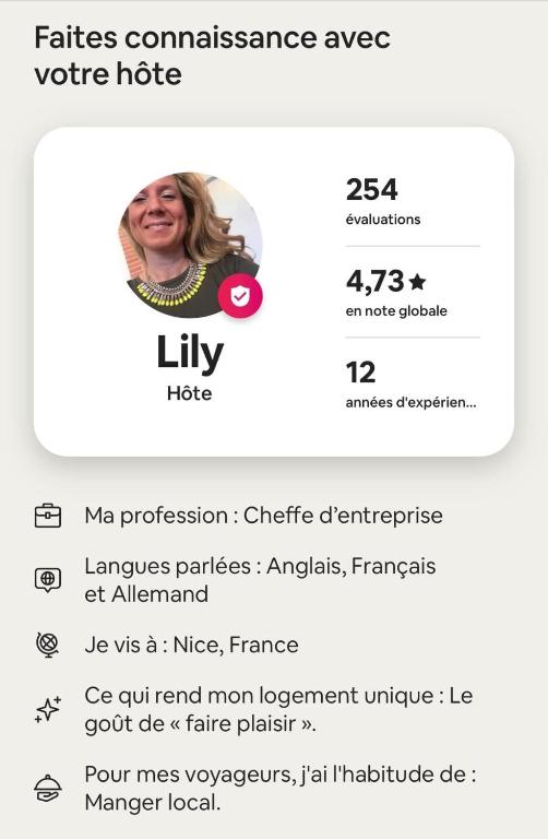 Capture d'écran d'un téléphone portable d'une femme dans l'établissement Maison Lily en Provence - Gonfaron - 4ch, à Gonfaron