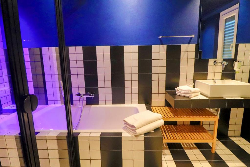 Koupelna v ubytování Hotel Graziella
