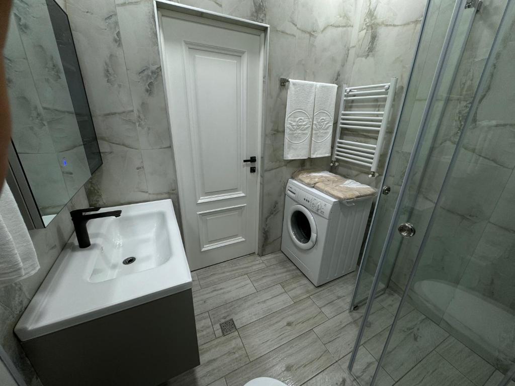 Koupelna v ubytování GS Premium