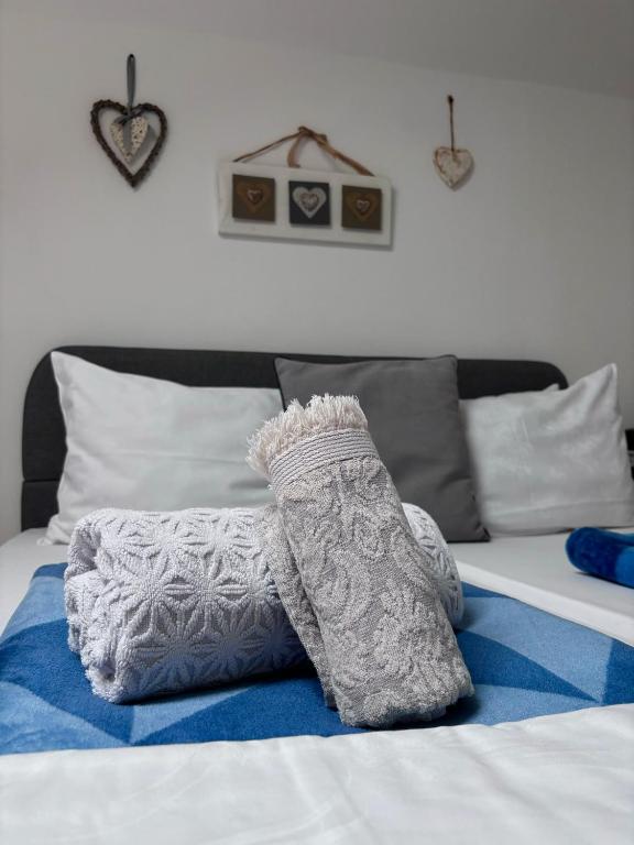 Postel nebo postele na pokoji v ubytování Casa Trandafirilor