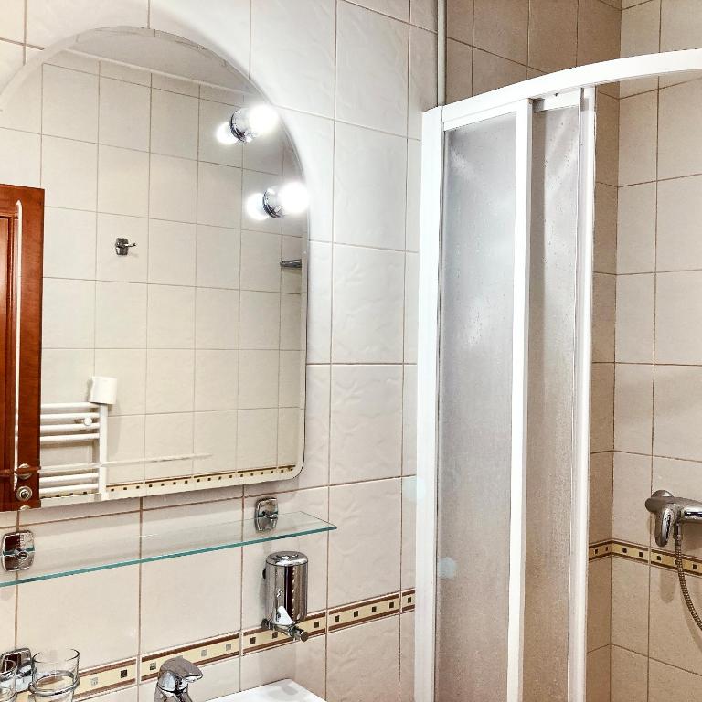 Koupelna v ubytování Hotel Nostalgia