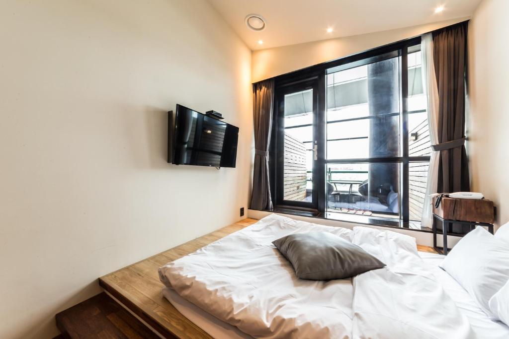 H Avenue Hotel Gwangalli branch - 海景高级韩式双人间 - 带露台