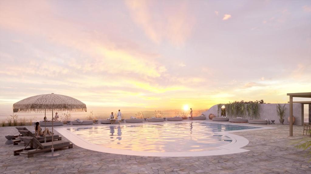 The swimming pool at or close to Philosophy of Mykonos