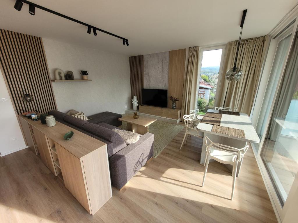 Posezení v ubytování Apartmán BOHEMIKA Deluxe
