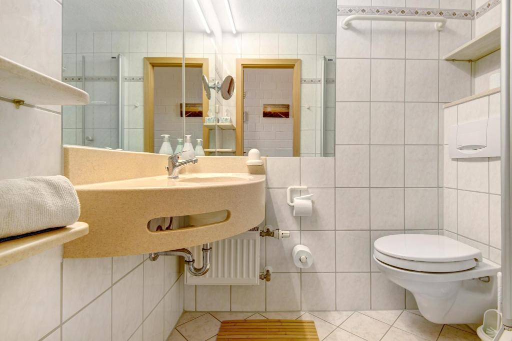 Koupelna v ubytování Ferienappartement Waldgenuss
