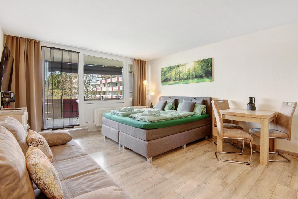 Postel nebo postele na pokoji v ubytování Ferienappartement Waldgenuss