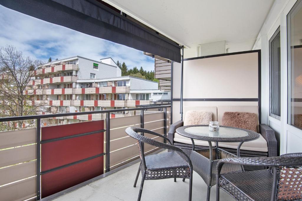 Balkón nebo terasa v ubytování Ferienappartement Waldgenuss