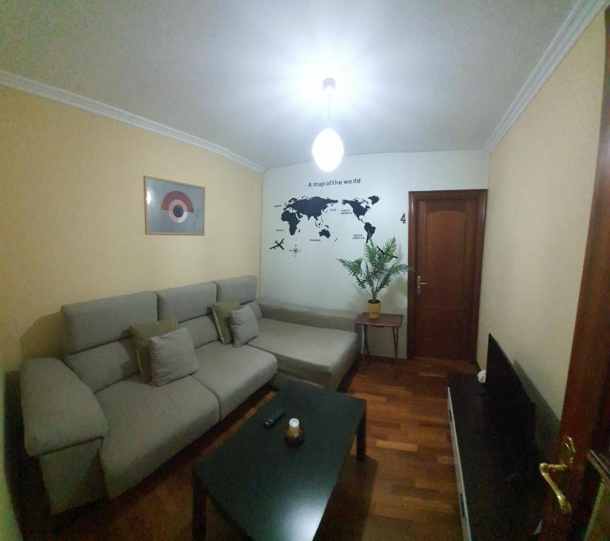 Ruang duduk di Apartamentos Camino Inglés