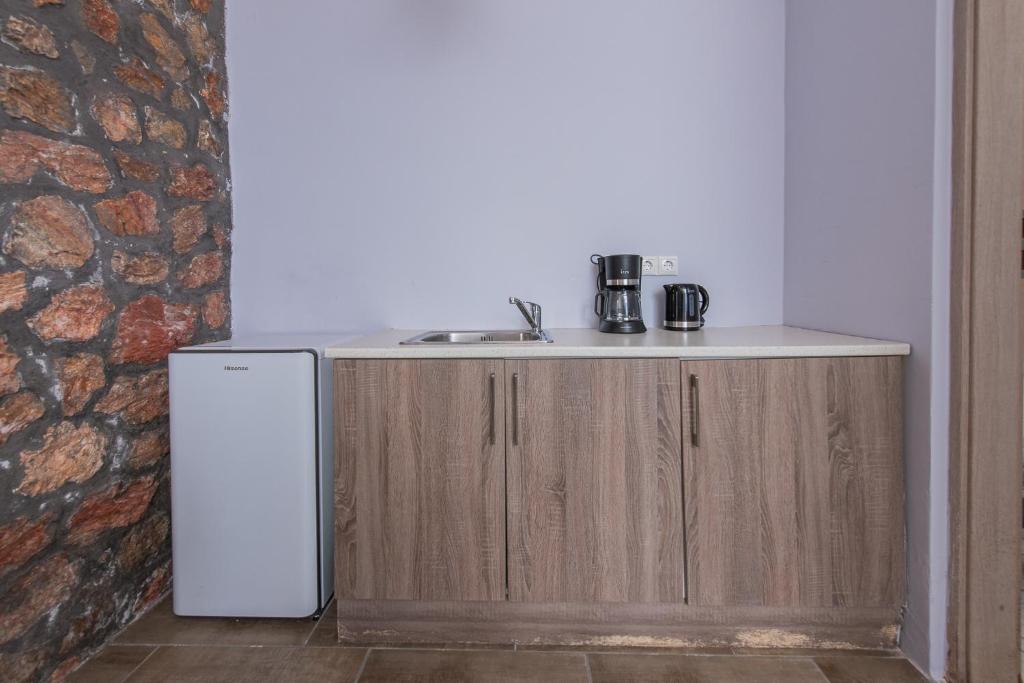 Kuchyň nebo kuchyňský kout v ubytování GIN Wellness Hotel