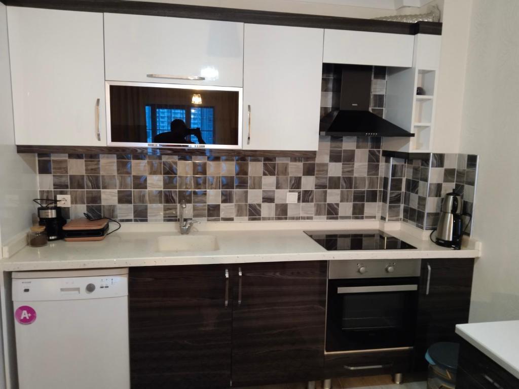 Kuchyň nebo kuchyňský kout v ubytování Eryaman, Wide Luxury Rezidance