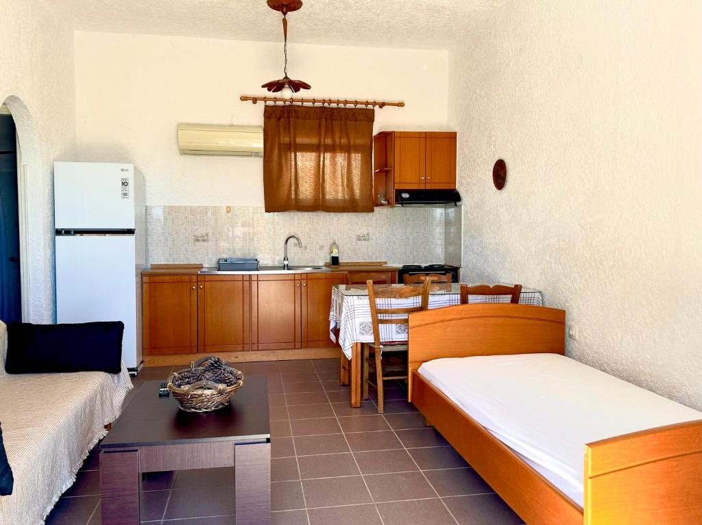 Kuchyň nebo kuchyňský kout v ubytování Studios Crete