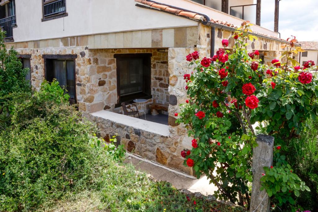 Vonkajšia záhrada v ubytovaní Hotel Valdelinares (Soria)