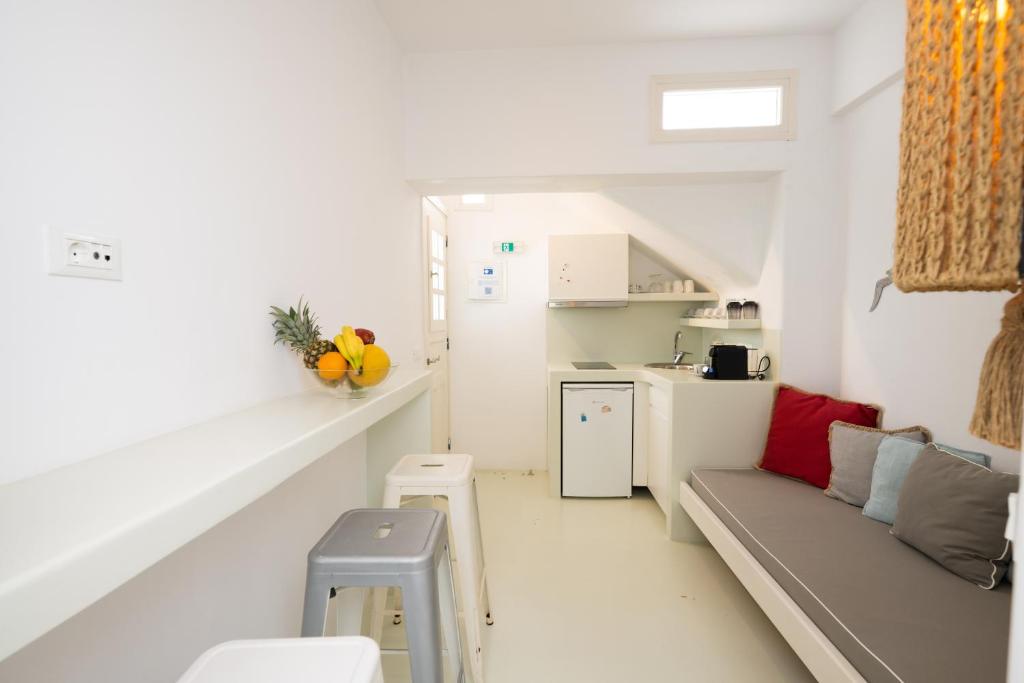 Kuchyň nebo kuchyňský kout v ubytování Hyades - Downtown Suites, Mykonos Town