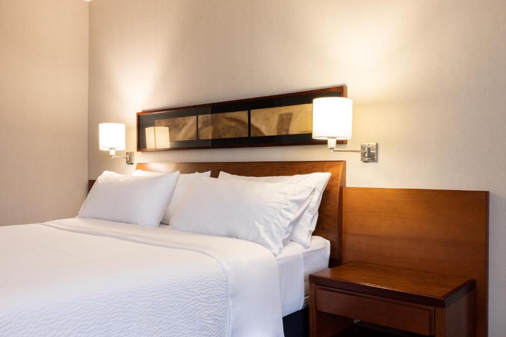 Кровать или кровати в номере Holiday Inn Santiago - Airport Terminal by IHG