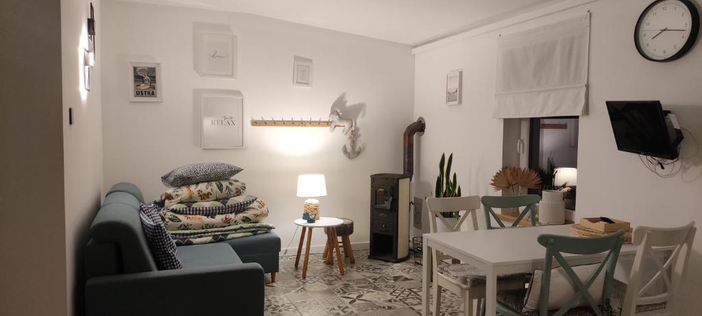 Χώρος καθιστικού στο Apartament Letni Wiatr