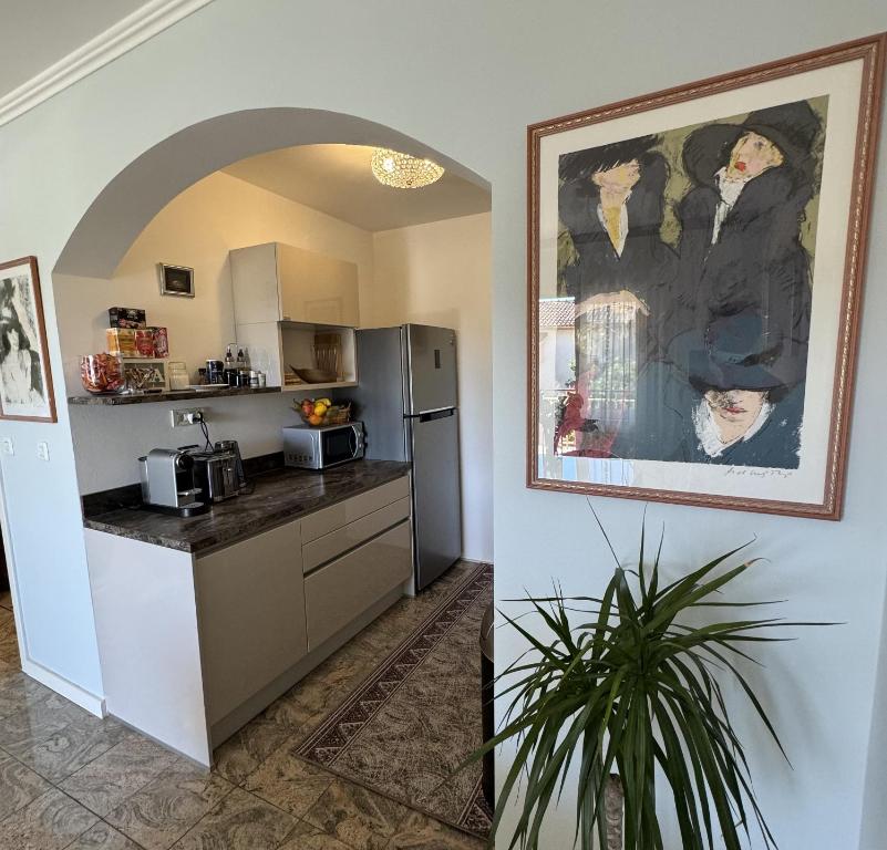 Kuchyň nebo kuchyňský kout v ubytování Apartments Ragusa