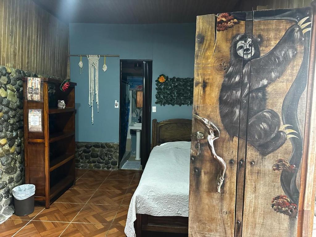 Postel nebo postele na pokoji v ubytování Hostel Rústico MarAbi
