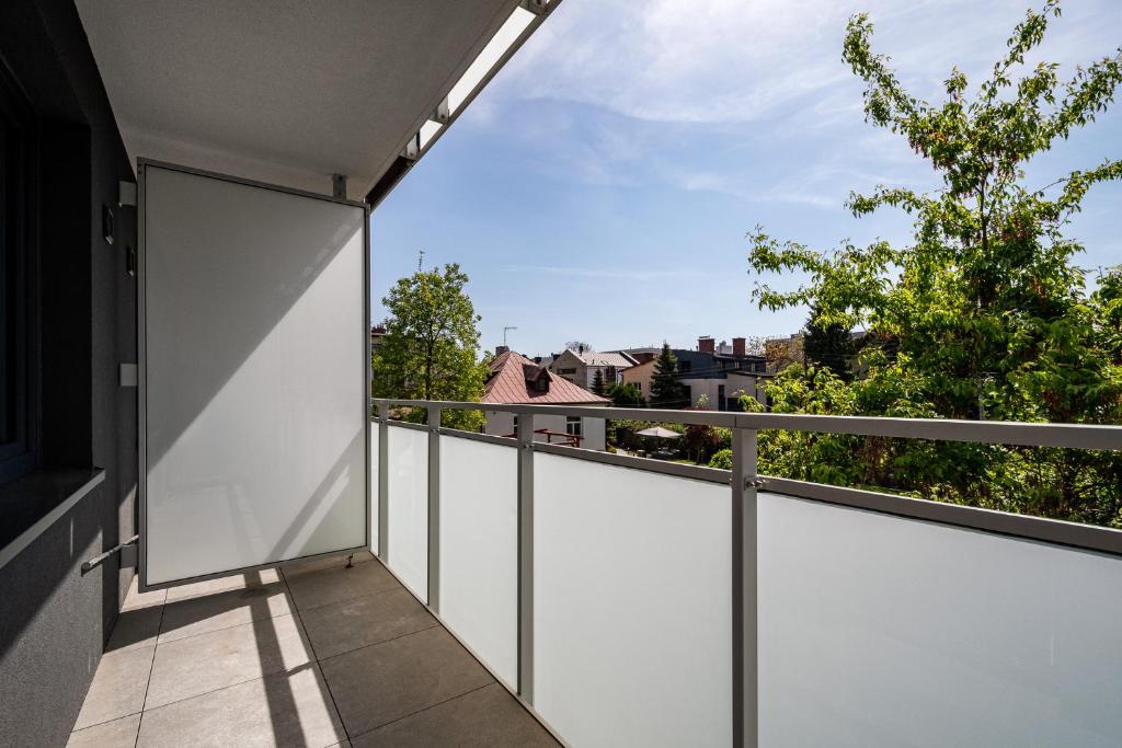 Balkón nebo terasa v ubytování Warsaw Modern Stay