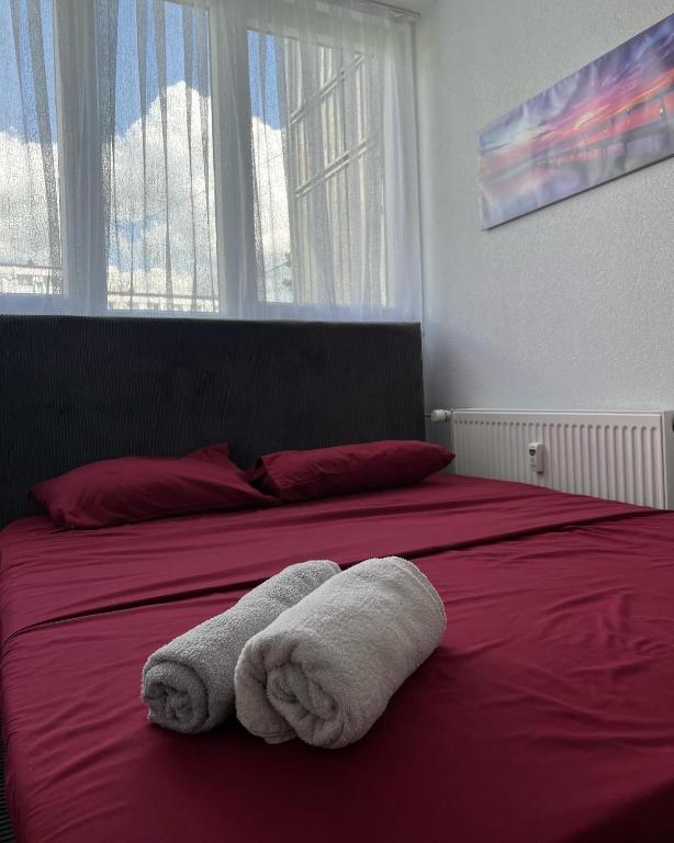Llit o llits en una habitació de CozyApartment