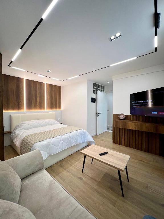 TV a/nebo společenská místnost v ubytování Aria's Apartments