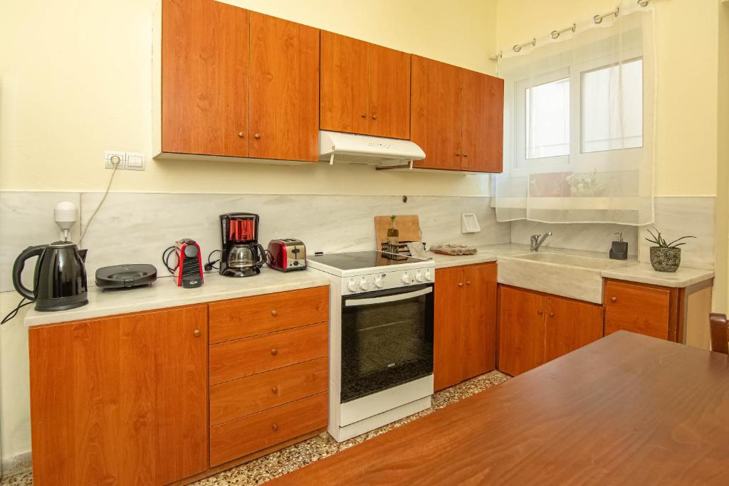 Kuchyň nebo kuchyňský kout v ubytování Veranda house