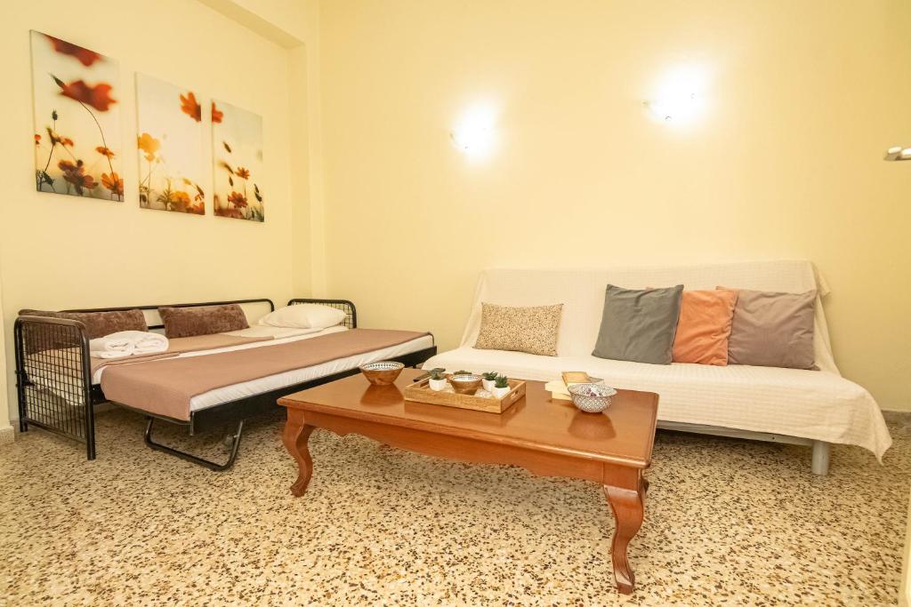 Postel nebo postele na pokoji v ubytování Veranda house