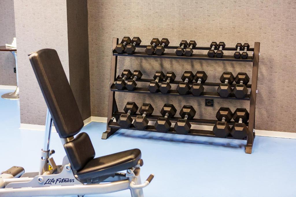 Fitness centrum a/nebo fitness zařízení v ubytování Kings Park Hotel