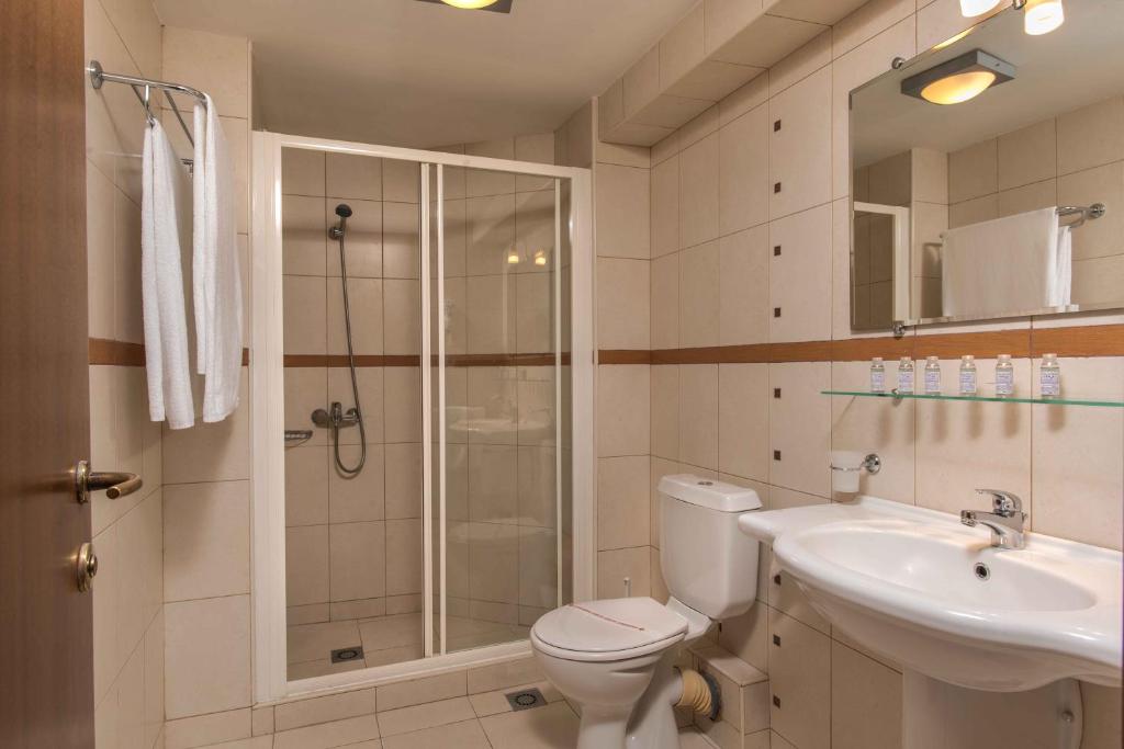 Koupelna v ubytování Hotel Fenix
