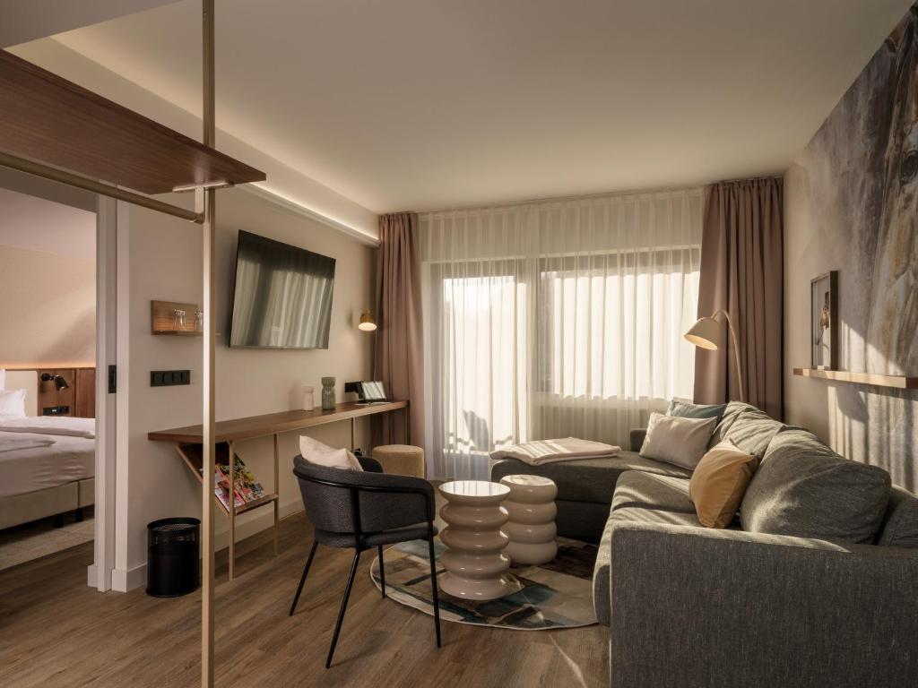 Postel nebo postele na pokoji v ubytování Hotel Schnitterhof