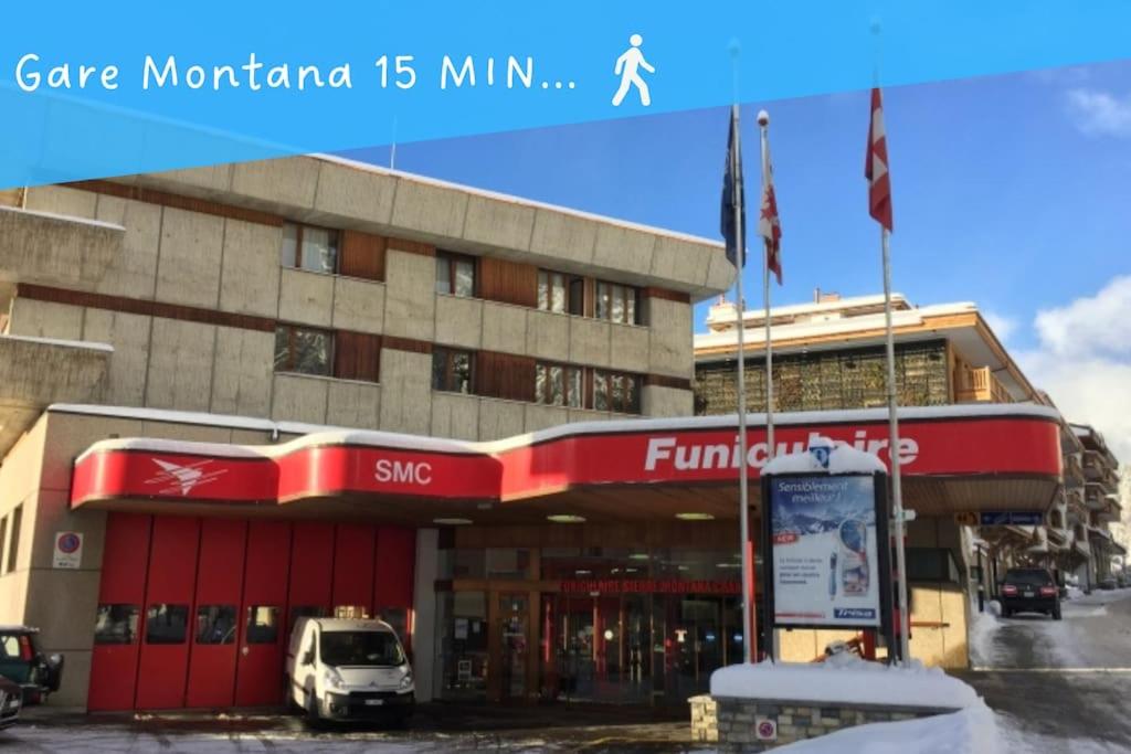 Fotografie z fotogalerie ubytování Studio cosy au calme avec terrasse vue sur Alpes v destinaci Crans-Montana