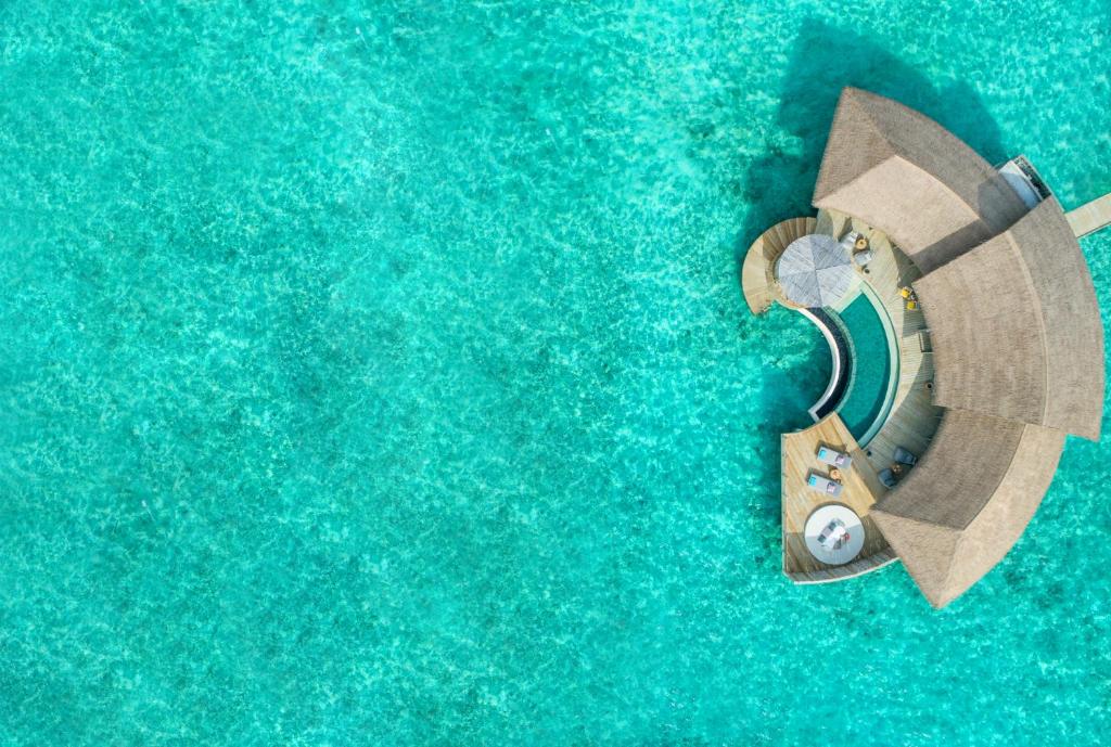 Vue de tête d'un objet circulaire dans un bassin d'eau dans l'établissement Intercontinental Maldives Maamunagau Resort with Club benefits - IHG Hotel, à Raa Atoll