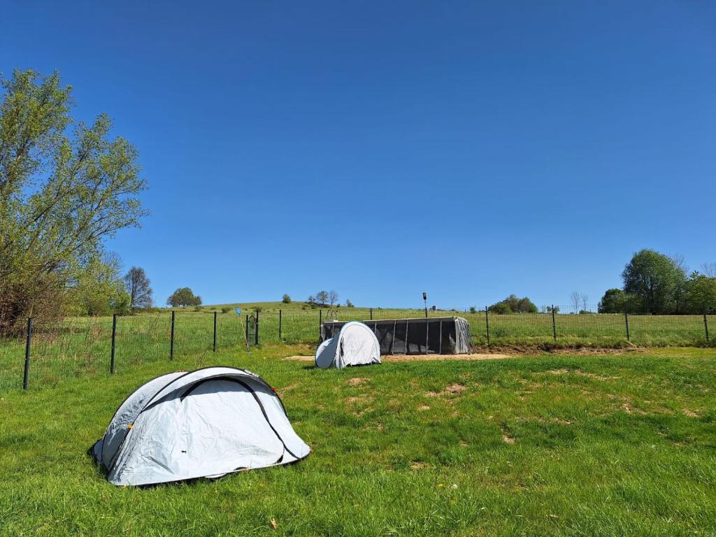 CAMPING, zabierz WŁASNY NAMIOT Kameralne pole namiotowe z basenem kinem plenerowym miejscem na ognisko i placem zabaw żywe zwierzęta agroturystyka 야외 정원