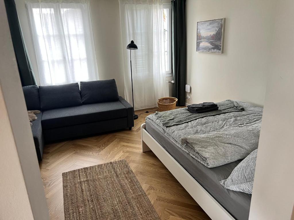 Postel nebo postele na pokoji v ubytování Union Apartments Bern-Belp